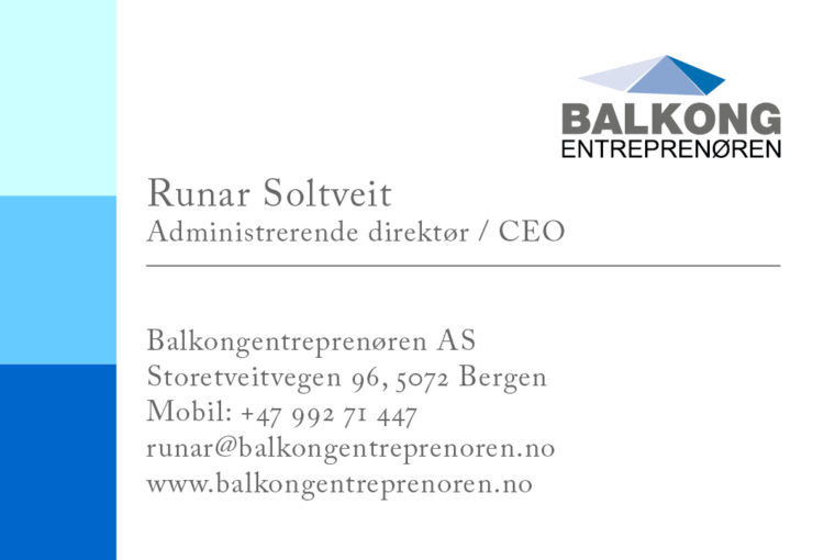 Visittkort Balkongentreprenøren